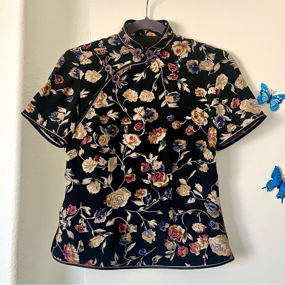 Y2k Chinese Style Floral Top
